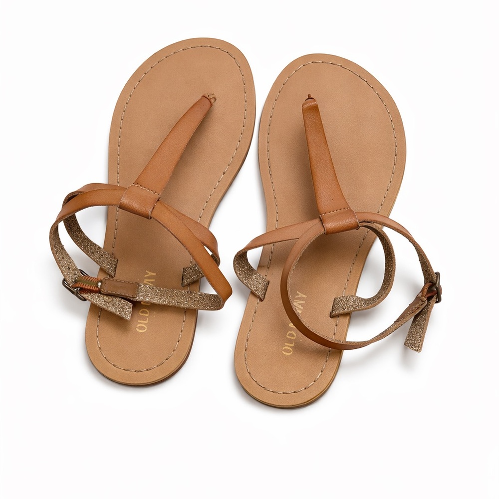 Old Navy Tan Leather Sandals - Size 7